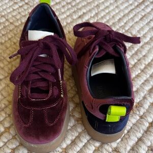 Steve Madden Burgundy Velvet Sneaker